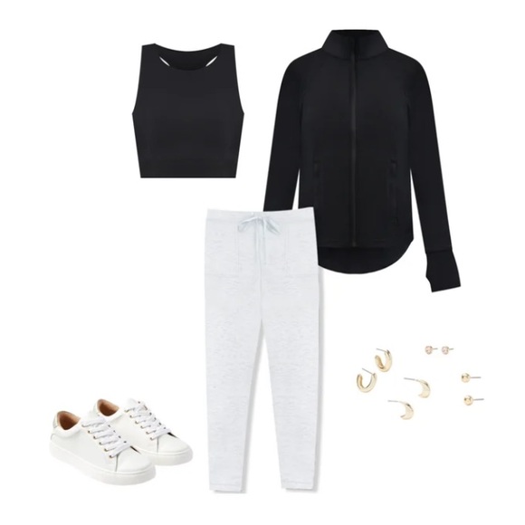 Lou & Grey Supersoft Plush gray fleece lounge pant / sweat pant NEW NWT Size L - Picture 9 of 12